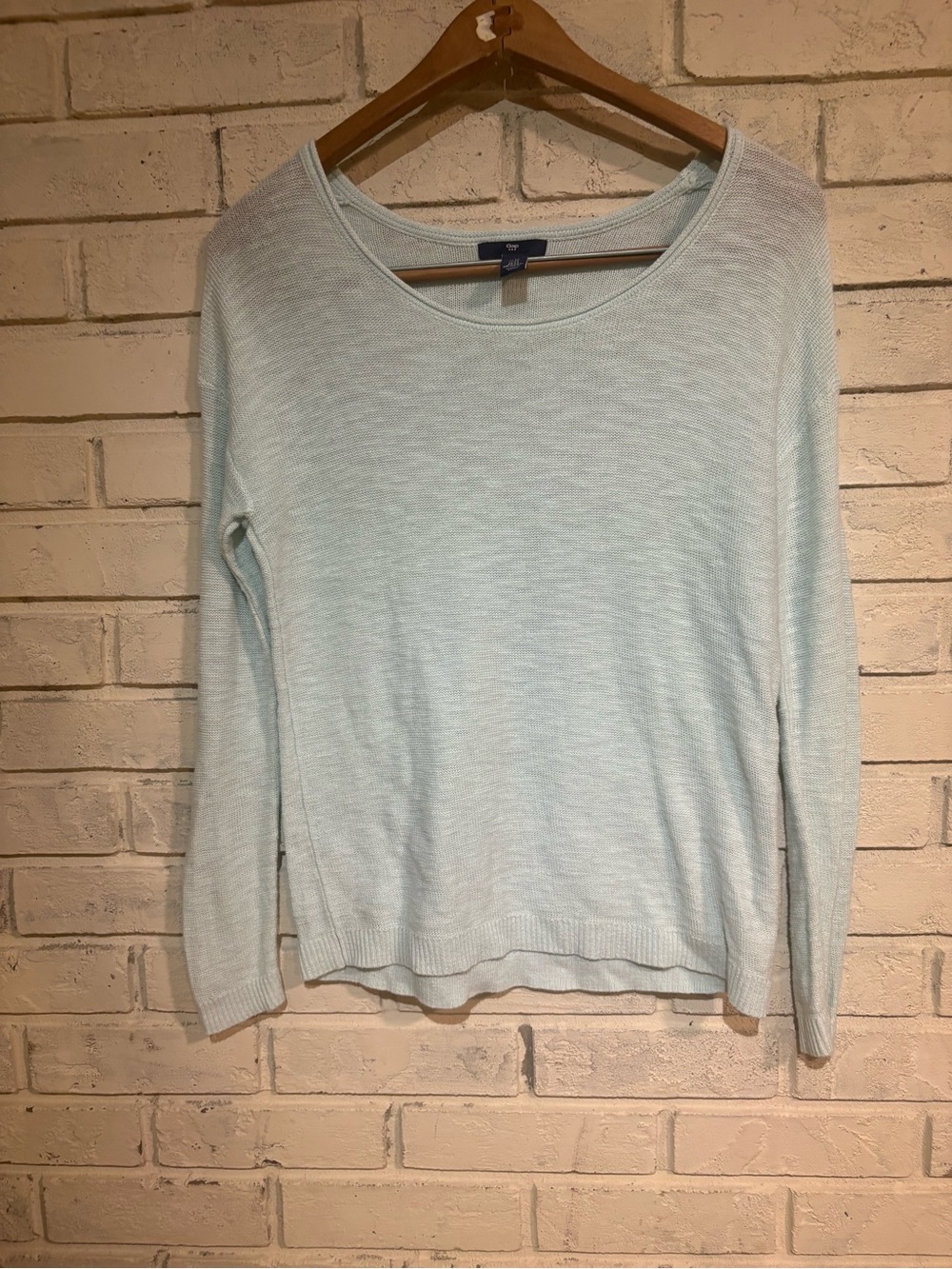 Light Blue Women's Scoop roll Neck Sweater - Brand: Gap